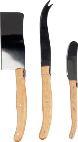 Set de cuchillos acero inox y madera | Goodie