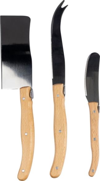 Set de cuchillos acero inox y madera | Goodie