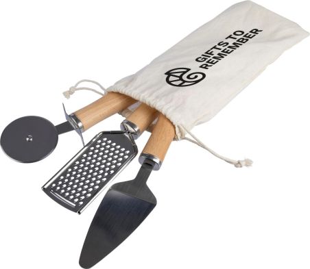 Set de utensilios cocina metal madera | Goodie