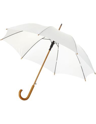Paraguas automático con mango y caña de madera...