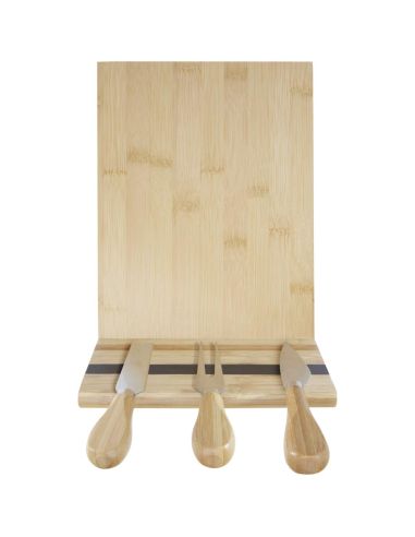 Tabla de quesos imantada con acesorios de bambú...
