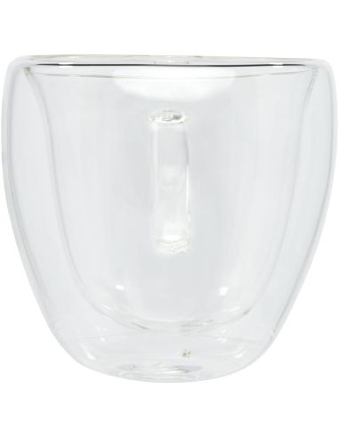 Dos tazas de vidrio de doble pared de 100 ml...