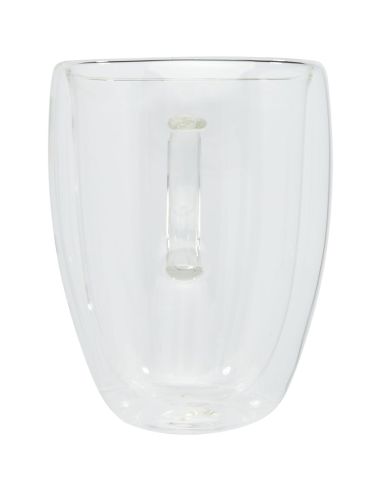 Dos tazas de vidrio de doble pared de 350 ml...