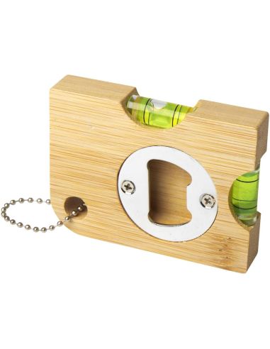 Abrebotellas de bambú con nivel \ Personalizada...