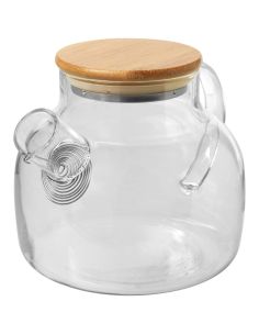 Tetera con filtro y tapa de bambú \ Personalizada 6113395