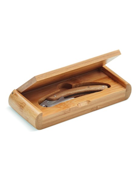 Abridor de camarero de bambú Personalizado 7MO6974