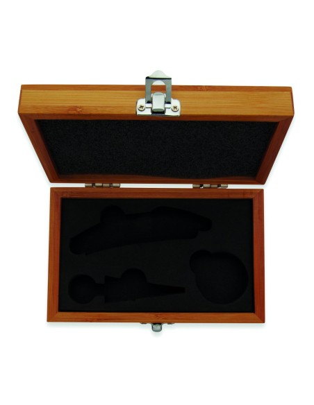 Set de vino en caja de bambú Personalizada 7MO8147