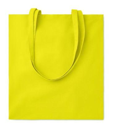 Bolsa de algodón 140 g/m² amarilla personalizada con el logo de tu empresa