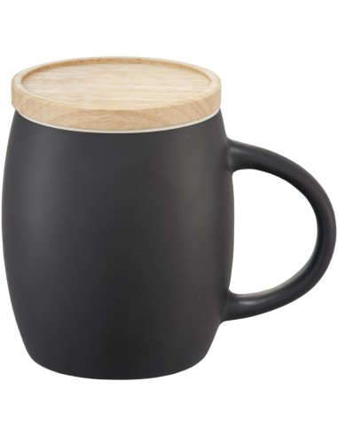 Taza de cerámica de 400 ml con base de madera...