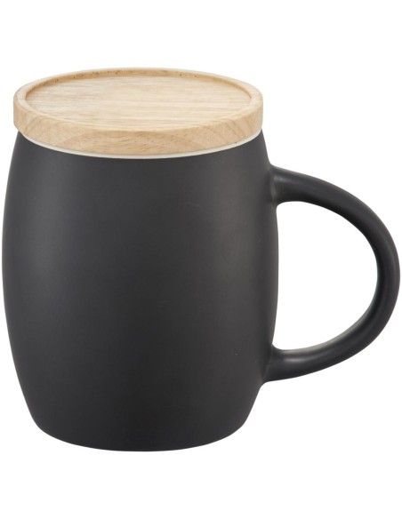 Taza de cerámica de 400 ml con base de madera Personalizada 6100466