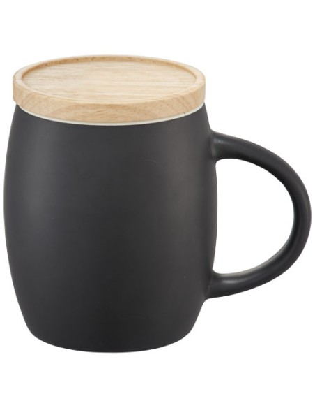 Taza de cerámica de 400 ml con base de madera Personalizada 6100466