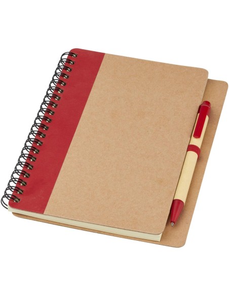 Libreta de papel reciclado con bolígrafo Personalizada 6106268