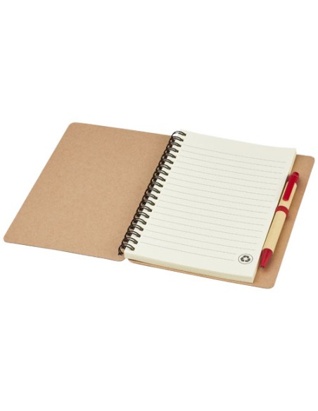 Libreta de papel reciclado con bolígrafo Personalizada 6106268