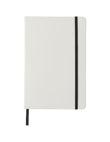 Libreta A5 blanca con cinta de color...