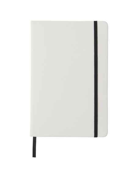 Libreta A5 blanca con cinta de color Personalizada 6107135