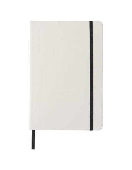 Libreta A5 blanca con cinta de color Personalizada 6107135