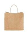 Bolsa Tote de yute con bordes contrastados Personalizada 6120182 - Imagen 8