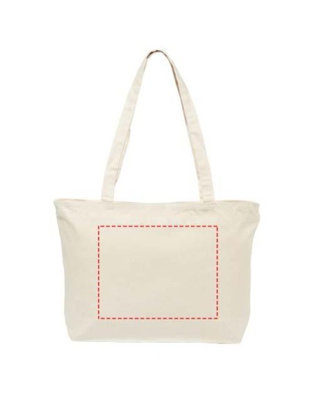 Bolsa Tote de algodón 320 g/m² con cremallera Personalizada 6120331