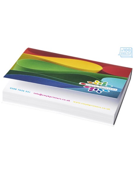 Notas adhesivas de 100x75mm con tapa blanda Sticky-Mate® Personalizada 621099
