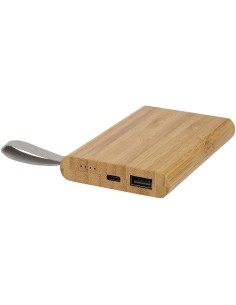 Batería externa de 5000 mAh de bambú Personalizada 6124145