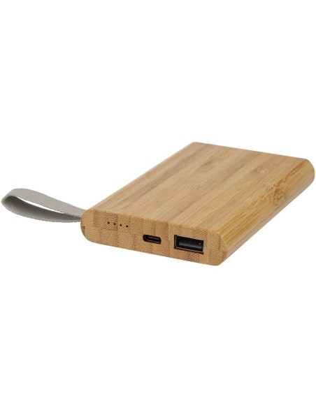 Batería externa de 5000 mAh de bambú Personalizada 6124145