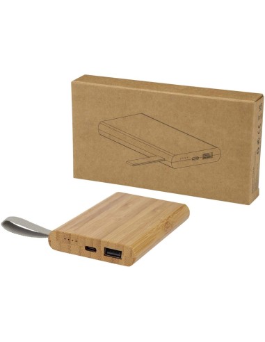 Batería externa de 5000 mAh de bambú...