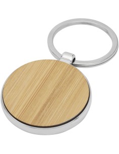Llavero redondo de bambú Personalizado 6118125