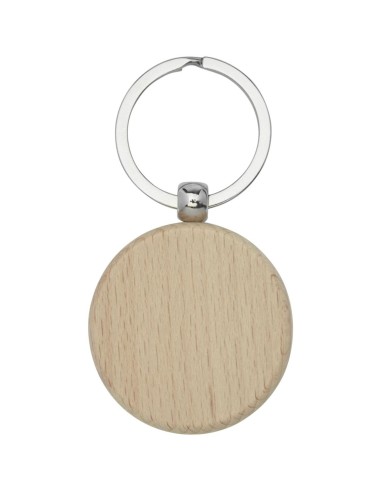 Llavero redondo de madera de haya Personalizado...