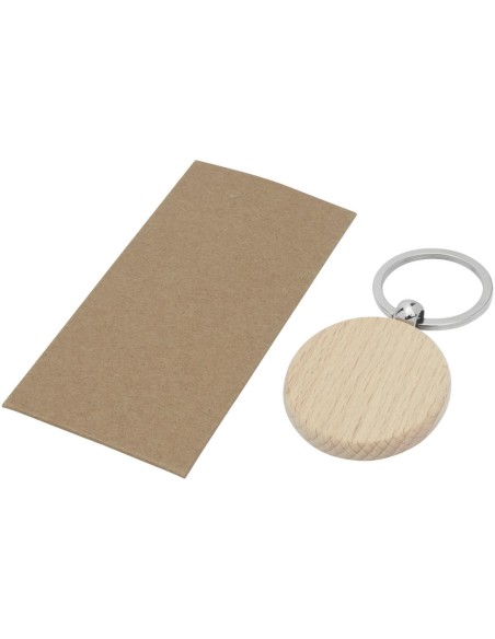 Llavero redondo de madera de haya Personalizado 6118120