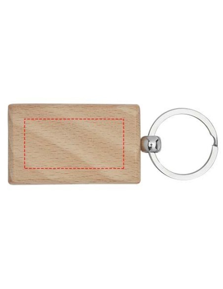 Llavero rectangular de madera de haya Personalizado 6118122