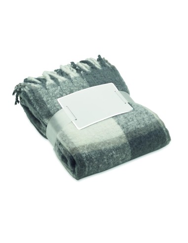 Manta de mohair a cuadros Personalizada 7MO2382