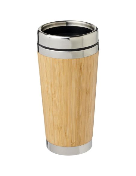 Vaso de 450 ml con exterior de bambú Personalizado 6100636