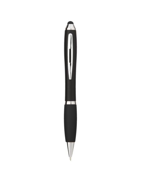 Bolígrafo stylus de color con empuñadura negra (tinta negra) Personalizado 6106392