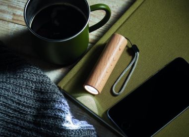 Linterna recargable madera 5W Personalizada...