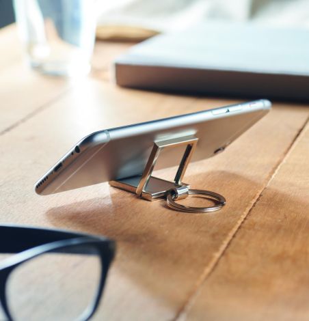 Llavero metálico soporte telf Personalizado 7MO2186