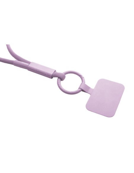 Lanyard con soporte para teléfono con tubo de plástico personalizado