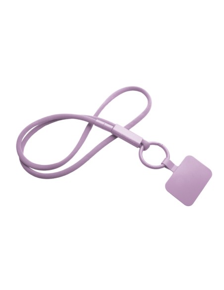 Lanyard con soporte para teléfono con tubo de plástico personalizado