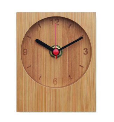 Reloj de sobremesa de bambú Personalizada 7MO2353