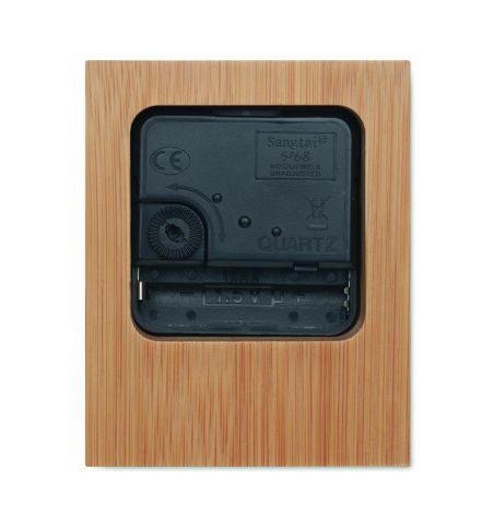 Reloj de sobremesa de bambú Personalizada 7MO2353