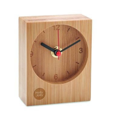 Reloj de sobremesa de bambú Personalizada 7MO2353
