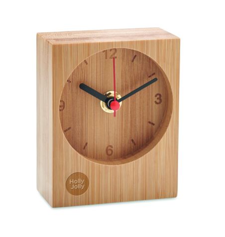 Reloj de sobremesa de bambú Personalizada 7MO2353