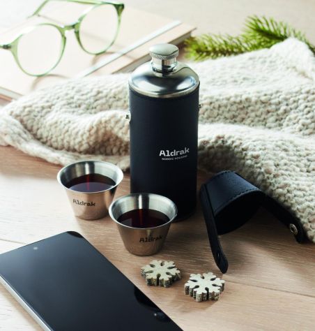 Petaca con vasos de chupito Personalizado 7MO2628