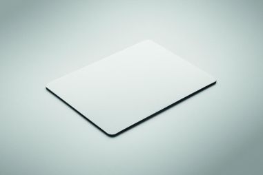 Imán rectangular de PVC en blanco con bordes redondeados