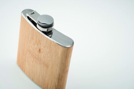 Petaca de bambú 170ml Personalizada 7MO6356