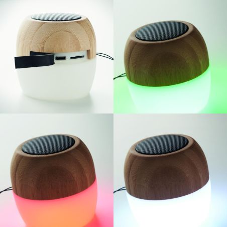 Altavoz bambú inalámbrico 5.0 Personalizado 7MO6385