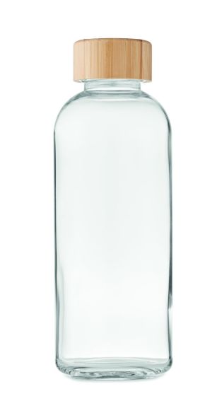 Botella 650 ml tapa de bambú Personalizada 7MO6426