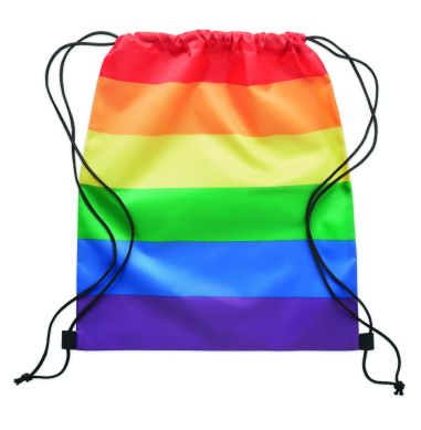 Bolsa cuerdas rainbow de RPET Personalizada...