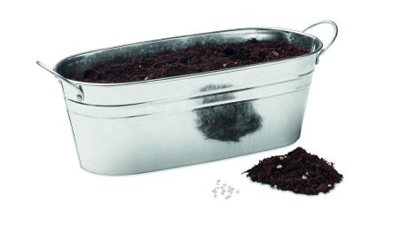 Maceta de zinc con 3 semillas Personalizada 7MO6497