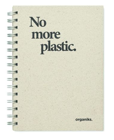 Libreta anillas A5 papel hierba Personalizada...