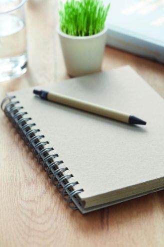 Libreta anillas A5 papel hierba Personalizada...